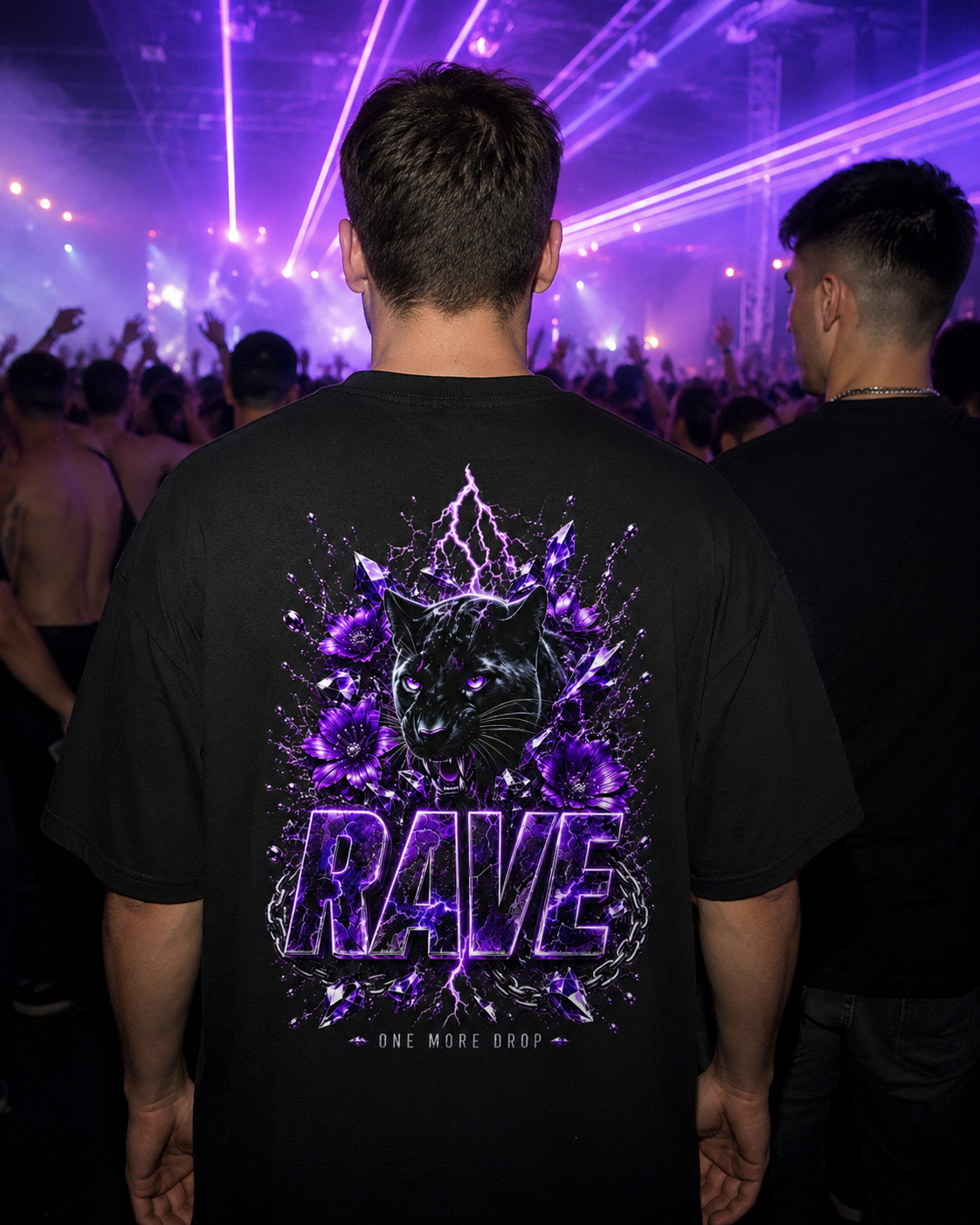 Panther Techno Oversized Shirt Backprint Lifestyle