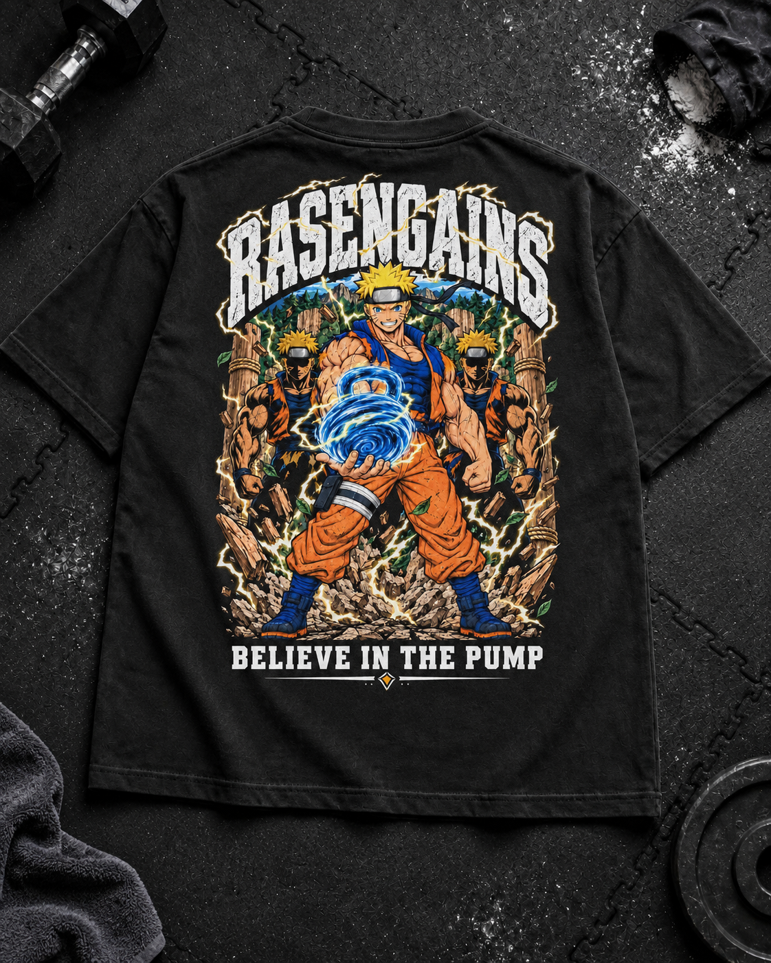 Flat-Lay Rasengains Oversized Shirt