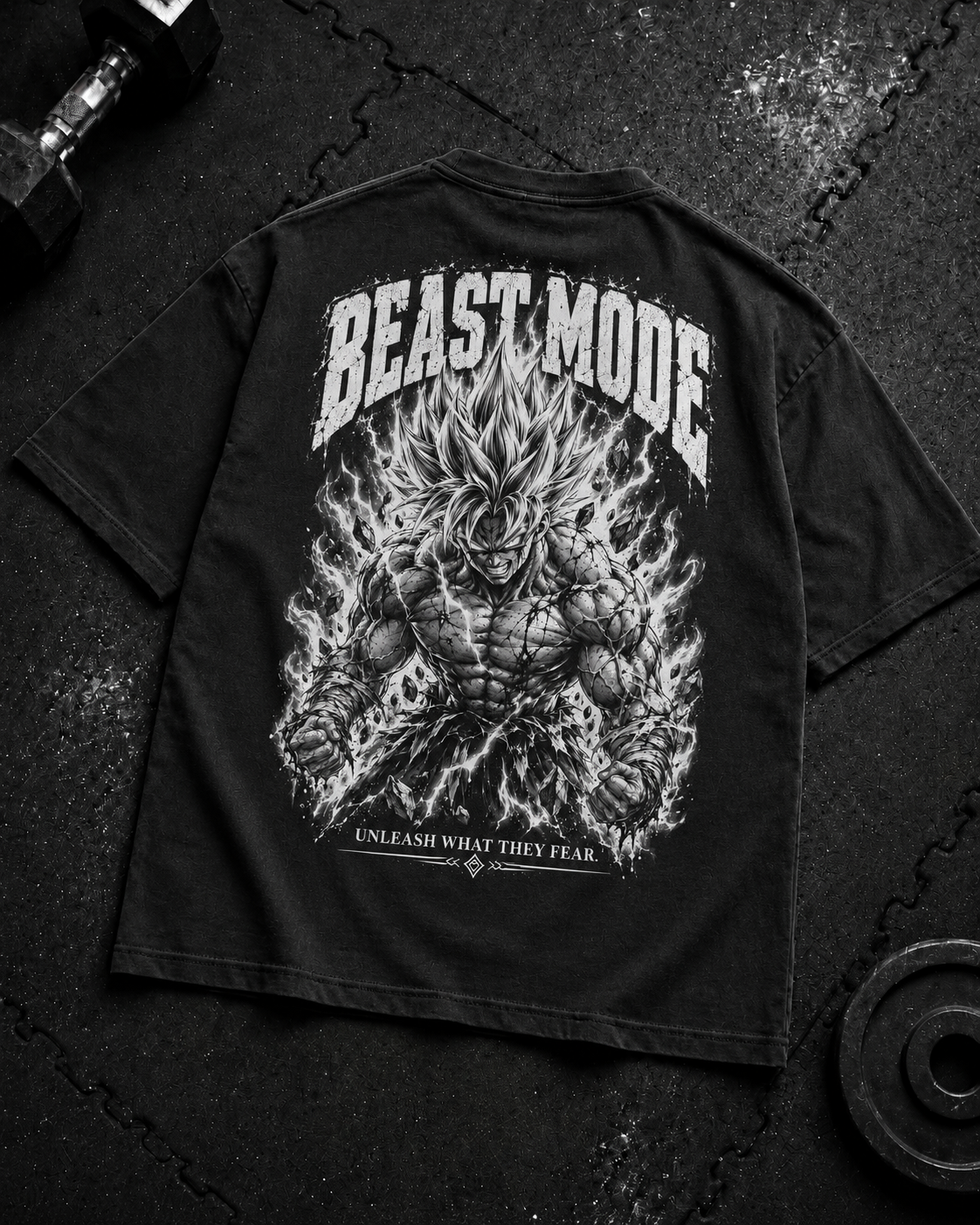 Beast Mode Oversized Shirt Flat-Lay