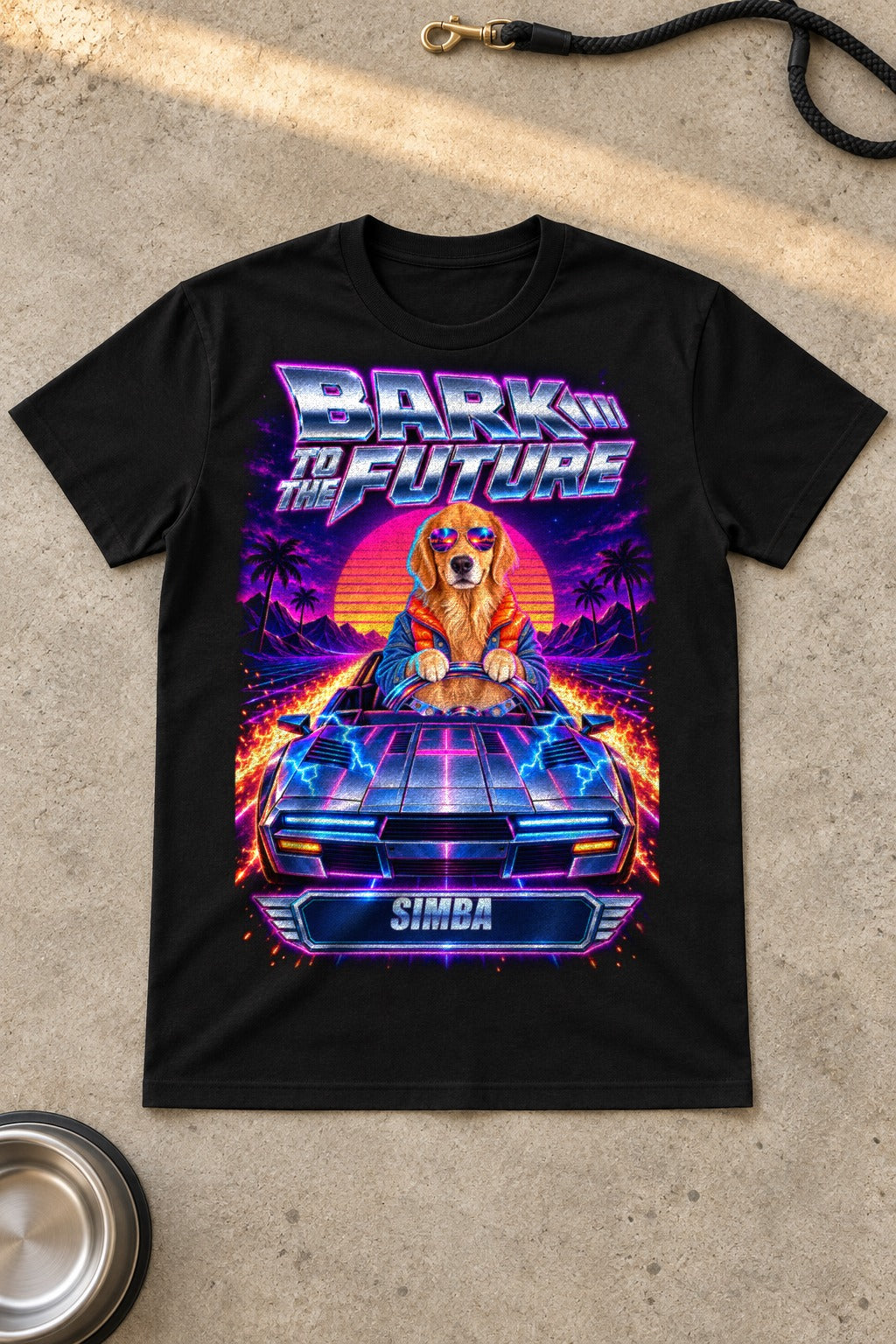 Bark to the Future Shirt mit Golden Retriever SIMBA 