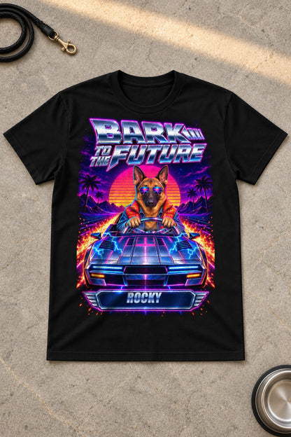 Bark to the Future Shirt mit Schaeferhund ROCKY 