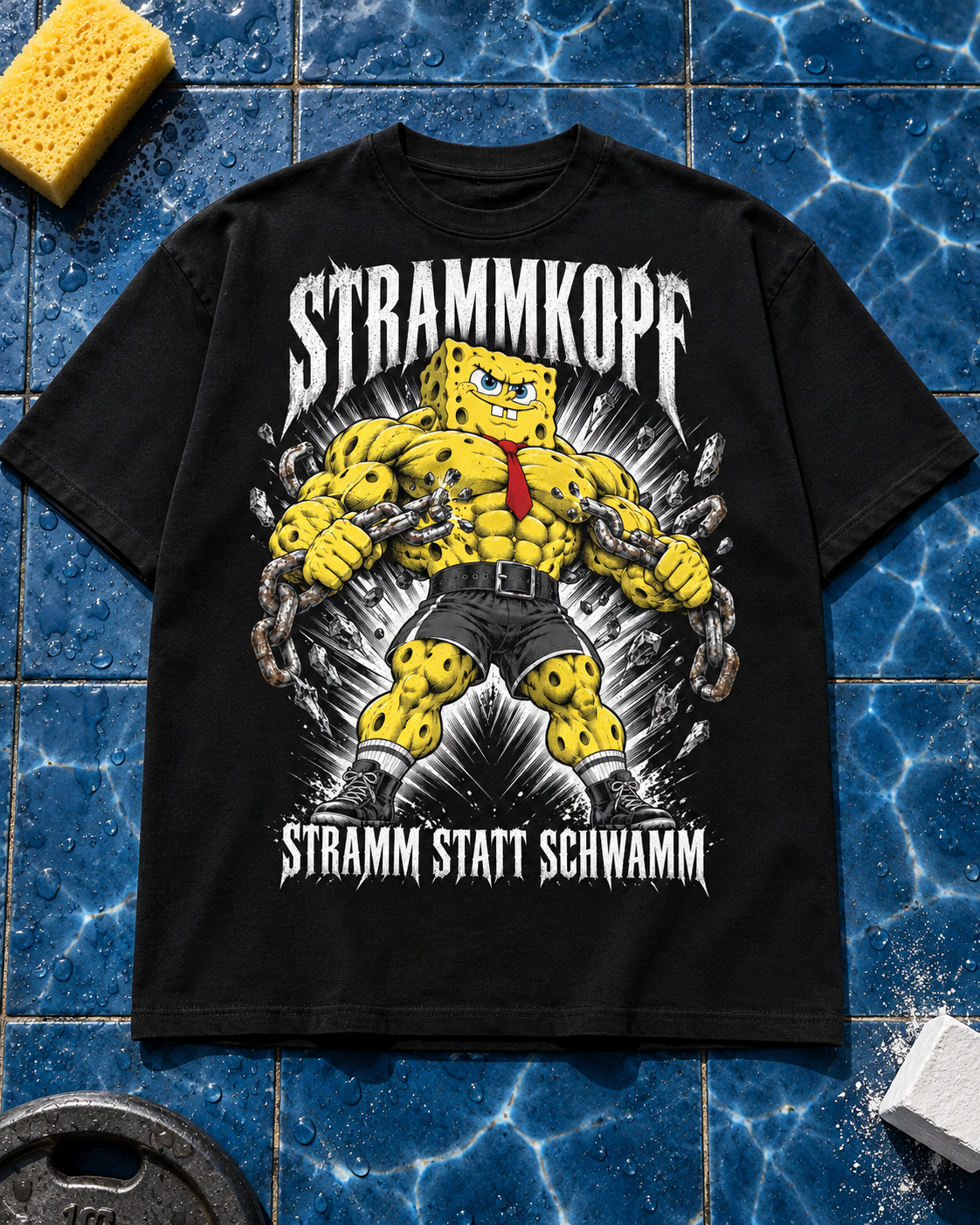 Flat-Lay Produktfoto Strammkopf Oversized Gym-Shirt