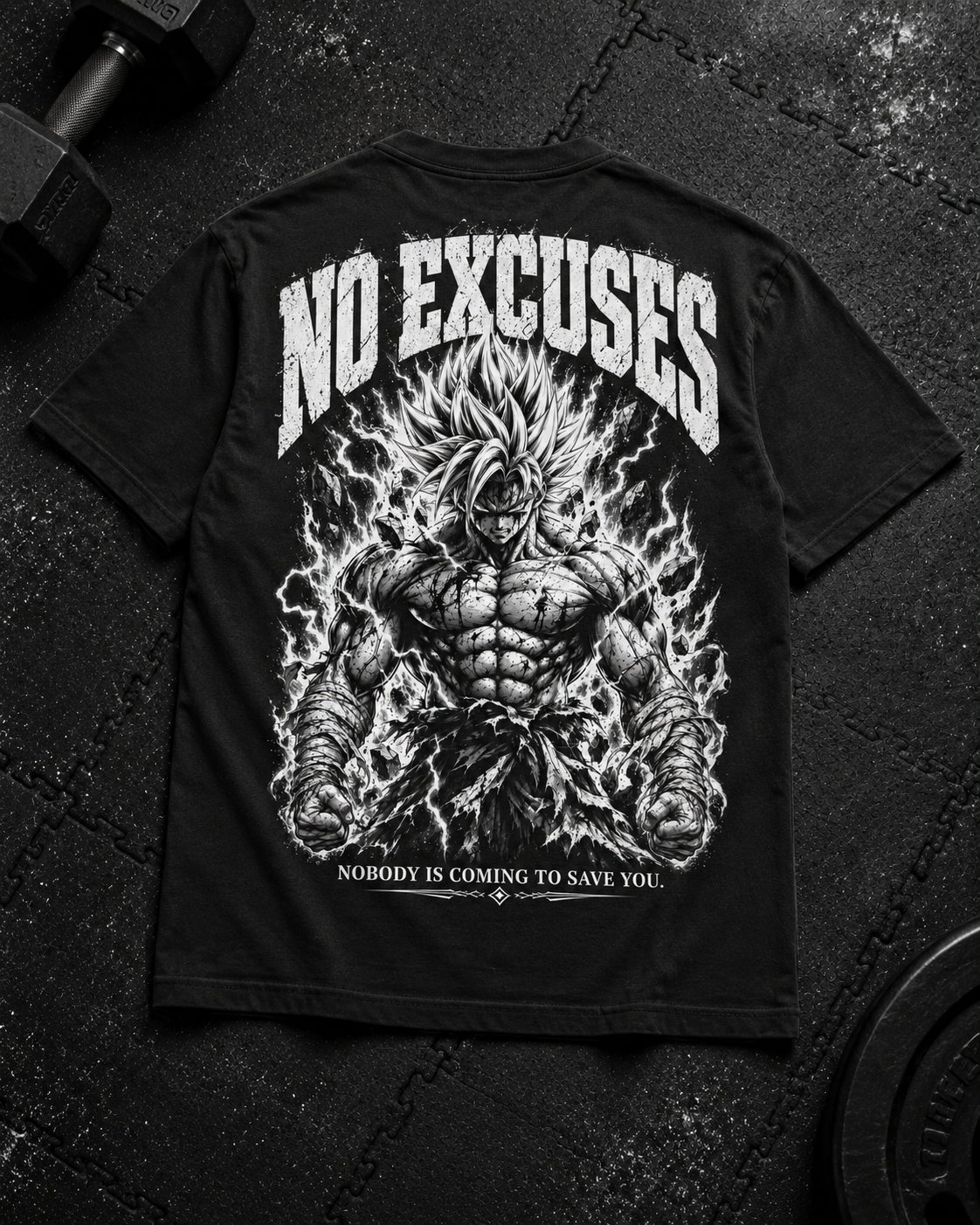No Excuses Shirt Unisex Flat-Lay