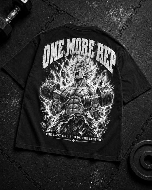One More Rep Oversized Shirt Flat-Lay
