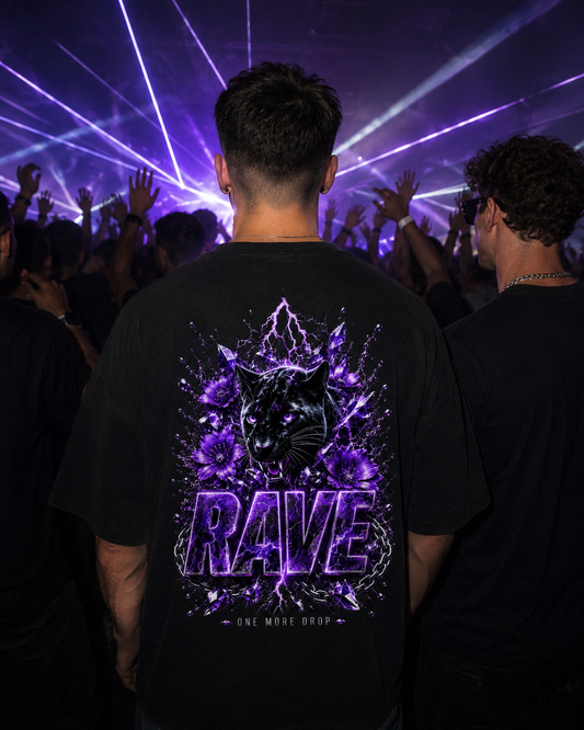 Panther Rave Oversized Shirt Backprint Lifestyle