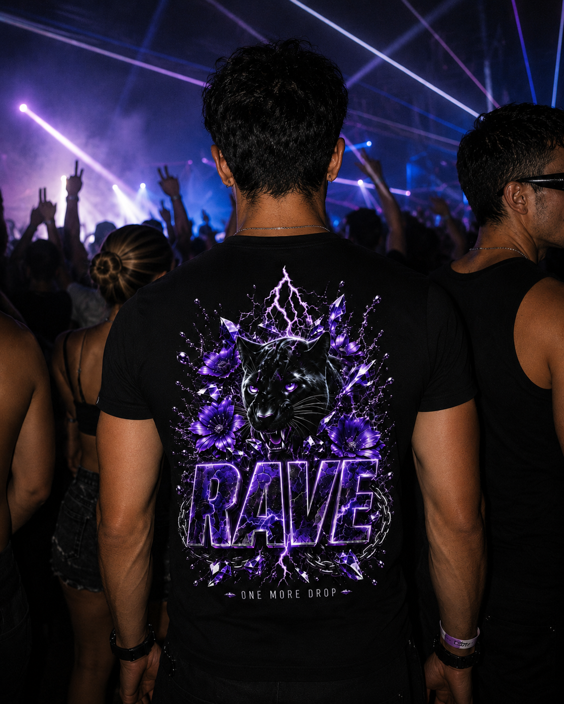 Panther Rave Shirt Unisex Backprint Lifestyle