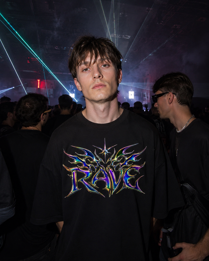 Rainbow Rave Oversized Shirt Lifestyle