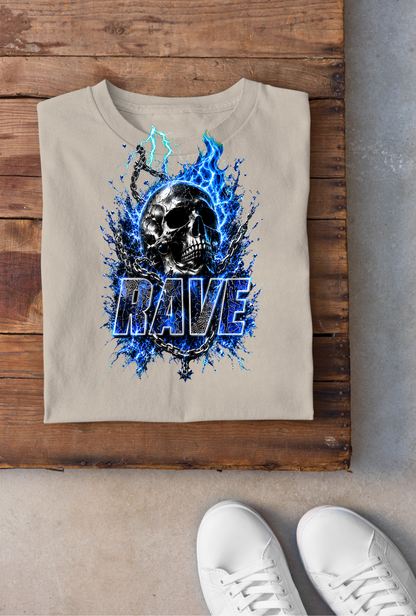 Skull Rave Backprint - Sand