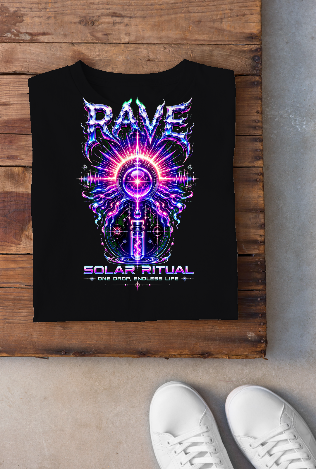 Solar Ritual Backprint - Schwarz